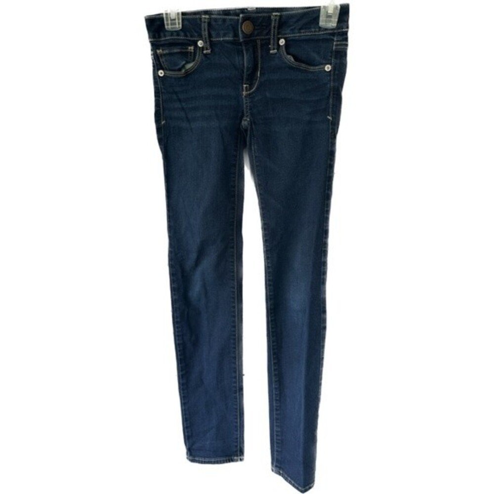 American Eagle Outfitters AEO Women's Super Stretch Skinny Dark Denim Jeans 0